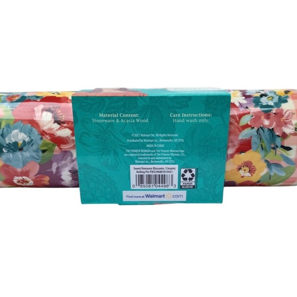 NWT Pioneer Woman Sweet Romance Blossoms Rolling Pin - Picture 7 of 11